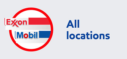 All locations next to Exxon and Mobil station canopies