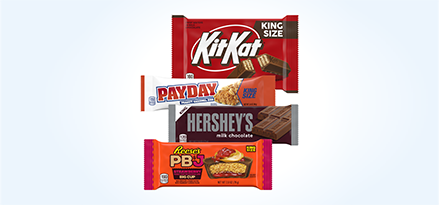 King Size KitKat®, PAYDAY, Hershey, and Reese’s PB&J Big Cups
