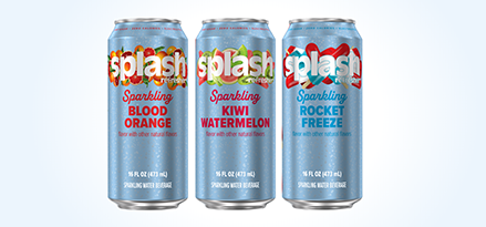 Three 16-ounce Splash Refresher™ sparkling water cans