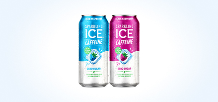 Sparkling Ice® Caffeine blue raspberry and black raspberry cans. Earn 100 points. Buy 2 16-oz. Sparkling Ice® Caffeine cans.