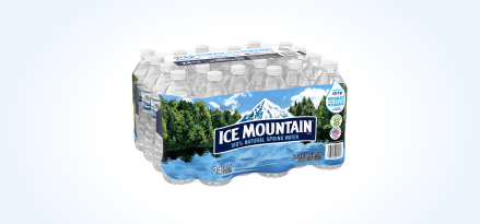 24-pack of 16.9-oz. Ice Mountain® Spring Water bottles.