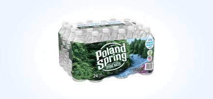24-pack of 16.9-oz. Poland® Spring Water bottles.
