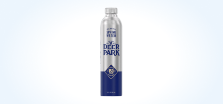 25-oz. Deer Park® Spring Water aluminum bottle.