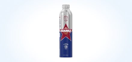 25-oz. Ozarka® Spring Water aluminum bottle.