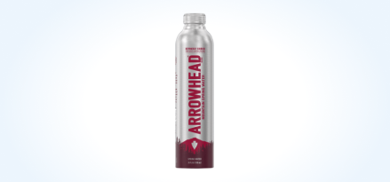 25-oz. Arrowhead® Mountain Spring Water aluminum bottle.