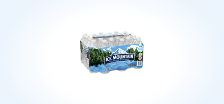 24-pack of 16.9-oz. Ice Mountain® Spring Water bottle.
