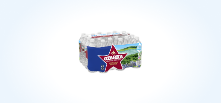 1 24-pack of 16.9-oz. Ozarka® Spring Water bottles.