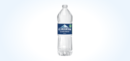 2 1-L. Ice Mountain® Spring Water bottles.