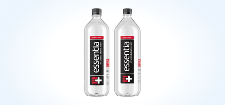 2 1-L. Essentia Water bottles.